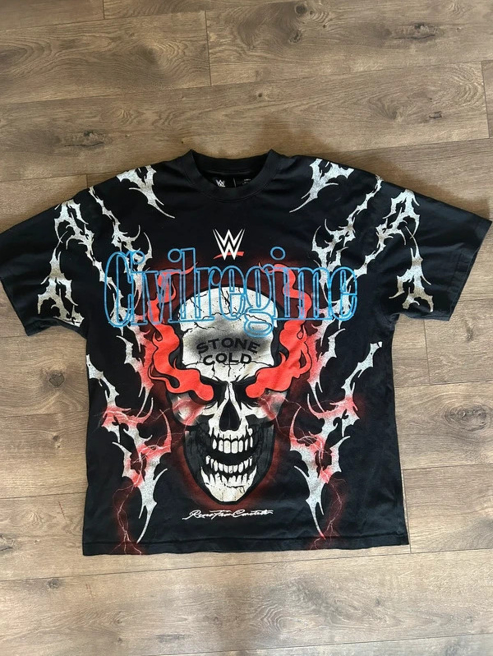 wwe x civil regime stone cold steve austin graphic tee size LARGE